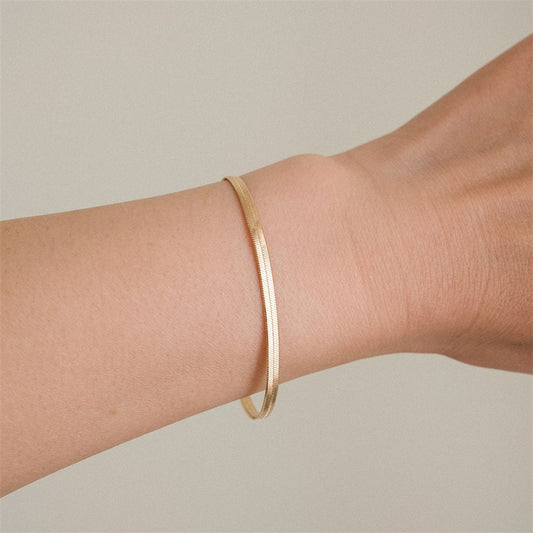 Bracciale in maglia color oro modello APOFI